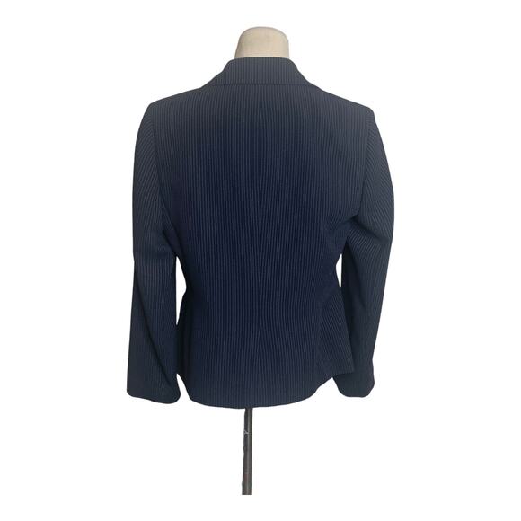 Kasper black striped open front blazer size 10P - Picture 8 of 9